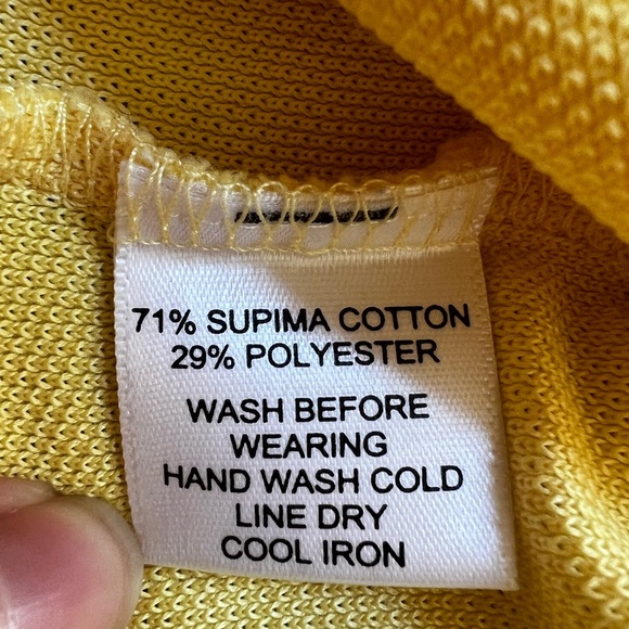 Men’s Yellow Tommy Bahama IslandZone Supima Polo Shirt Size M - Picture 7 of 9